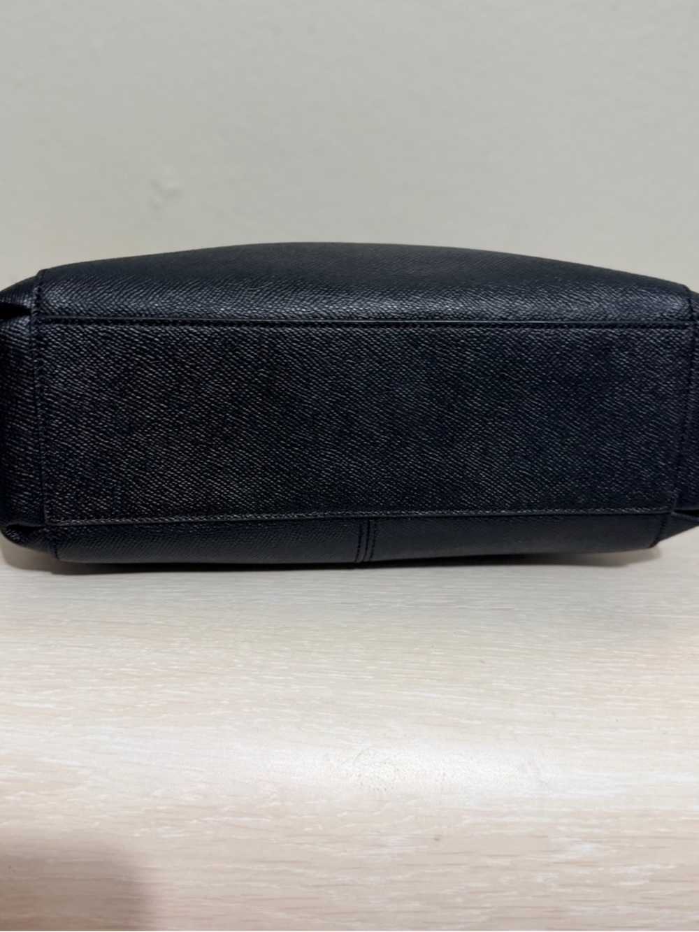 Coach Black Leather Satchel with Gold-Tone Accents - Picture 6 of 7